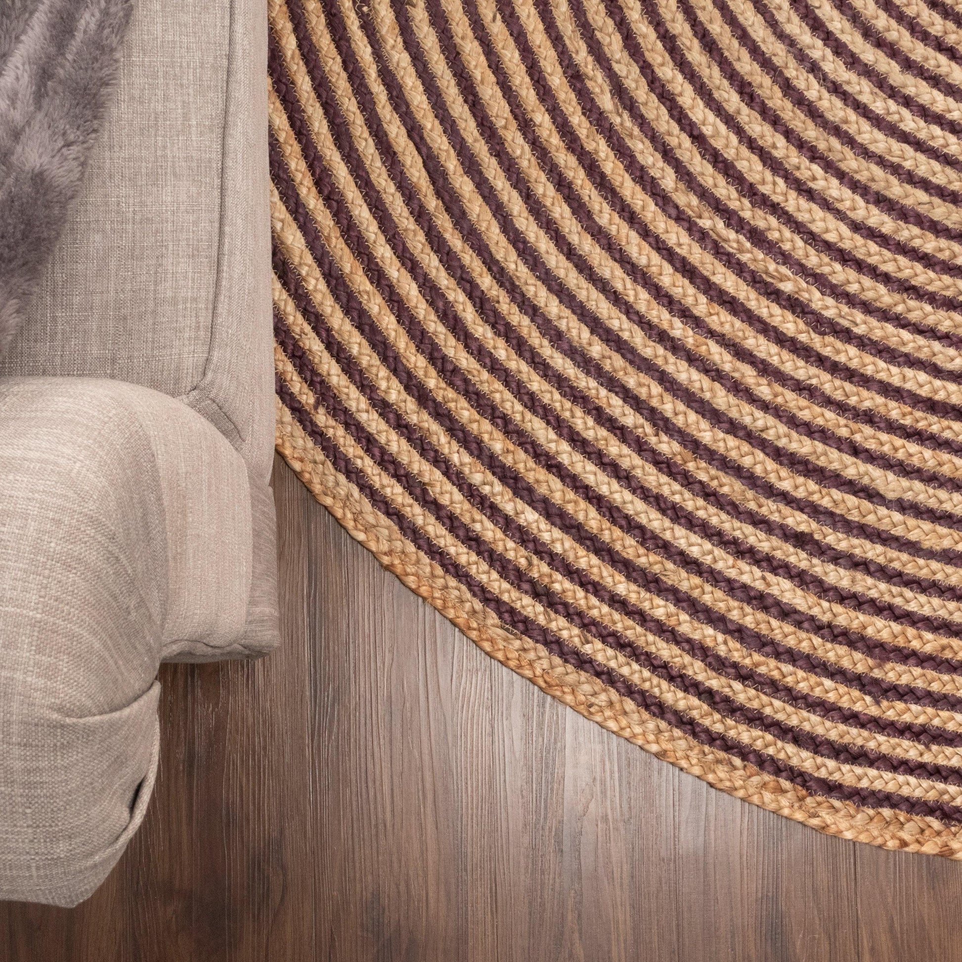 Braided Jute Round Indoor Area Rug FredCo