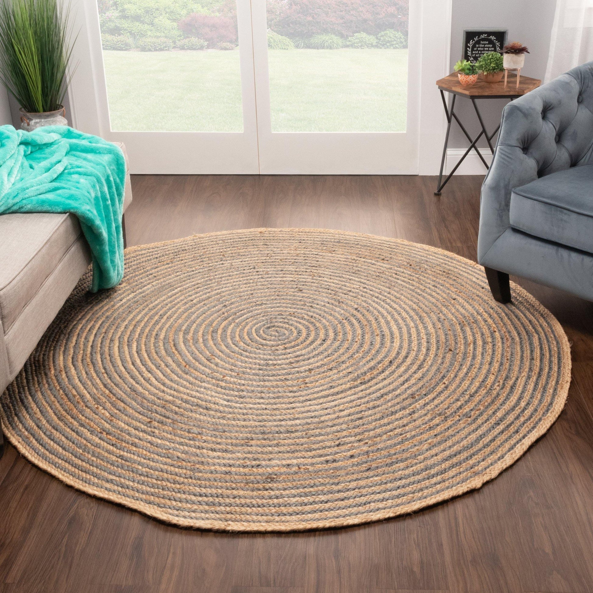 Braided Jute Round Indoor Area Rug FredCo