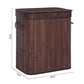 Brown Bamboo Laundry Basket FredCo