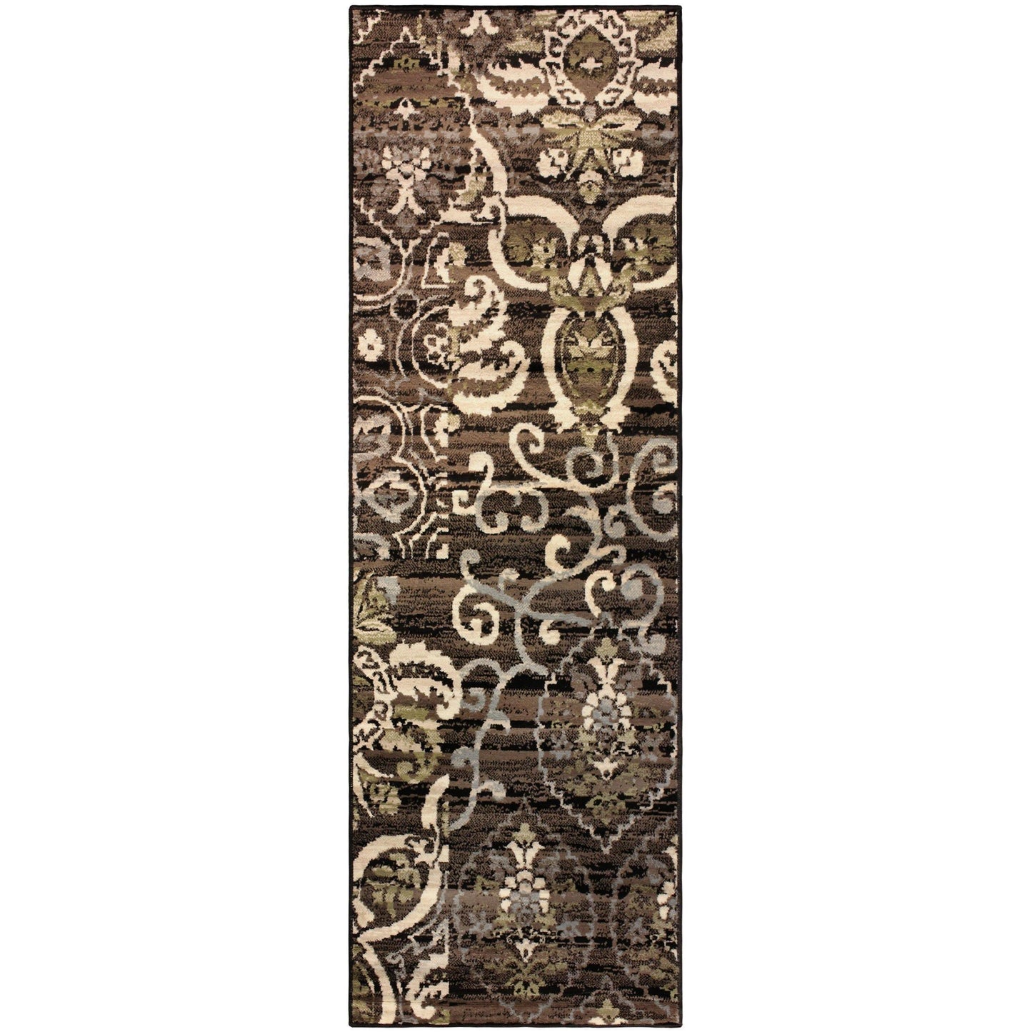 Caldwell Transitional Floral Damask Rug FredCo