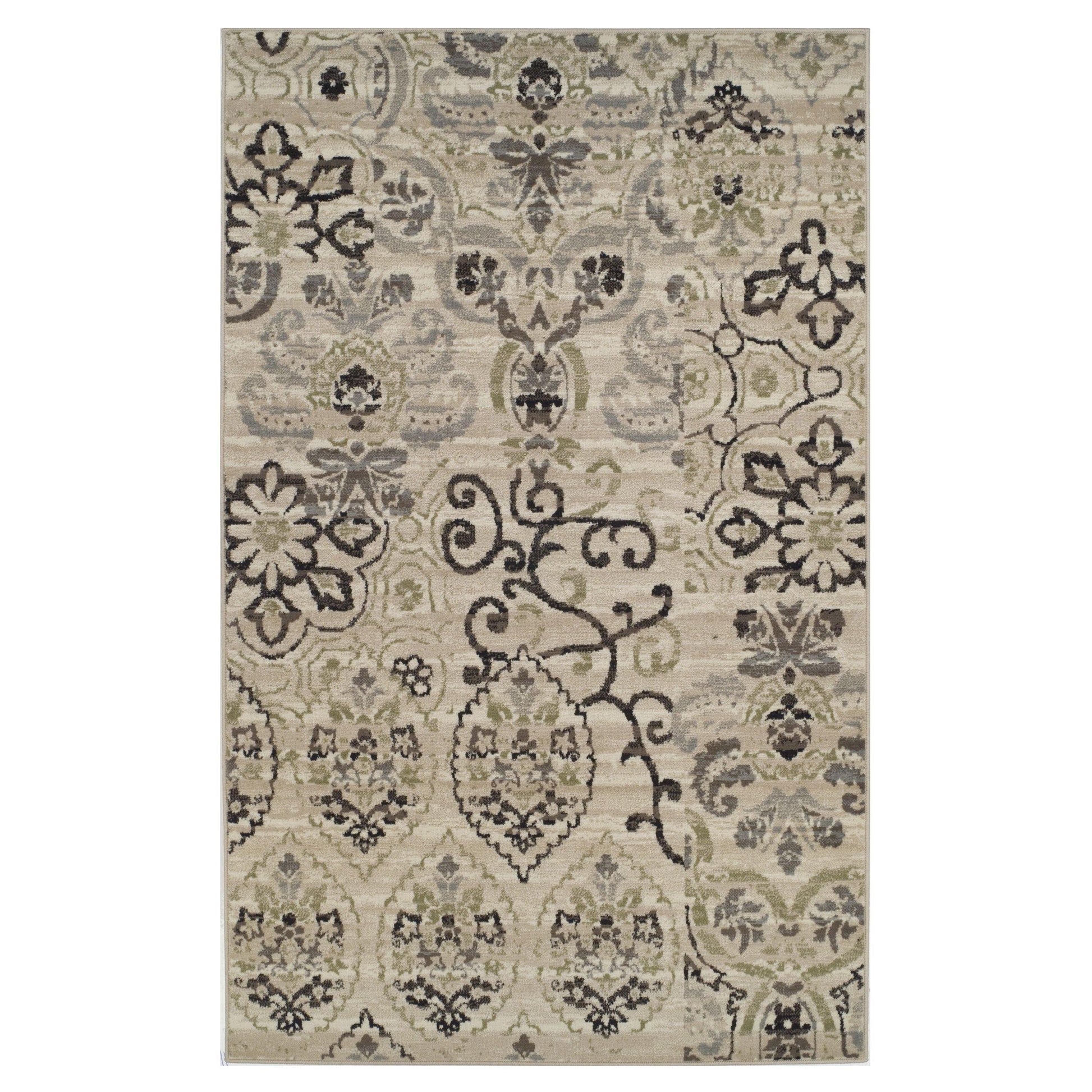 Caldwell Transitional Floral Damask Rug FredCo