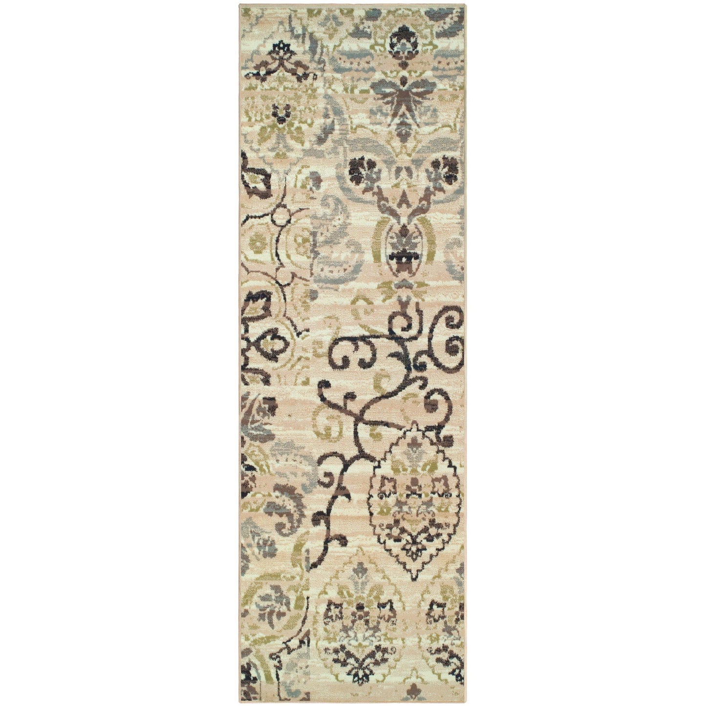 Caldwell Transitional Floral Damask Rug FredCo