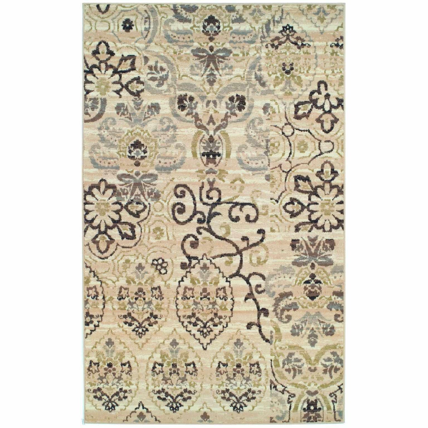 Caldwell Transitional Floral Damask Rug FredCo