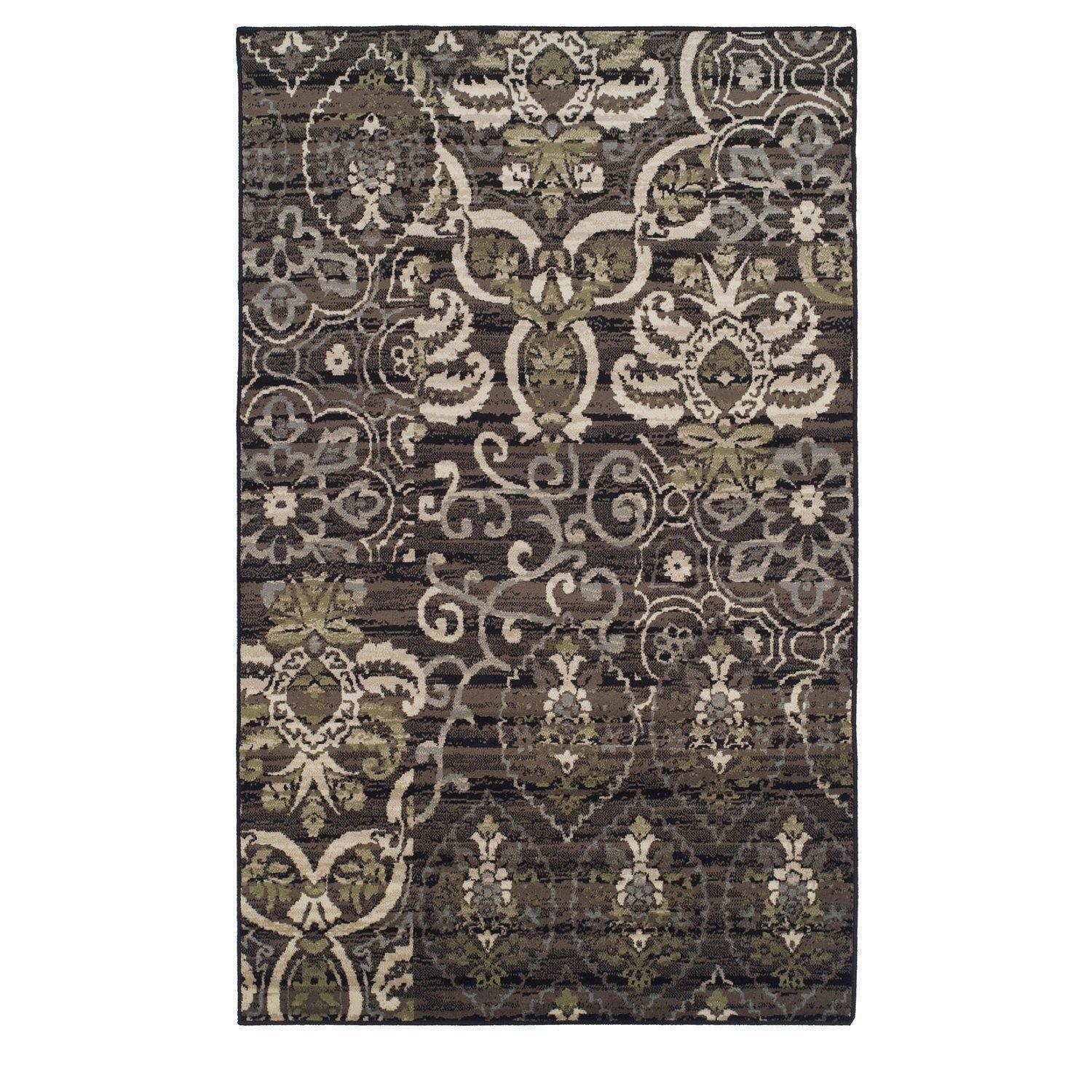 Caldwell Transitional Floral Damask Rug FredCo