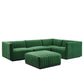 Conjure Channel Tufted Performance Velvet 5-Piece Sectional, EEI-5775 FredCo