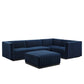 Conjure Channel Tufted Performance Velvet 5-Piece Sectional, EEI-5775 FredCo