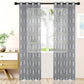 Dalitso Rope Horizontal Bands Soft Diffused Light Sheer Curtain Set FredCo