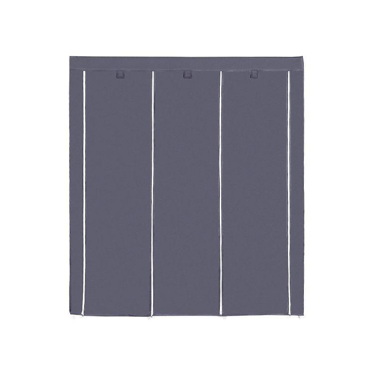 Double Rod Storage Wardrobe Grey FredCo