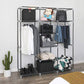 Double Rod Storage Wardrobe Grey FredCo