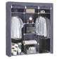 Double Rod Storage Wardrobe Grey FredCo