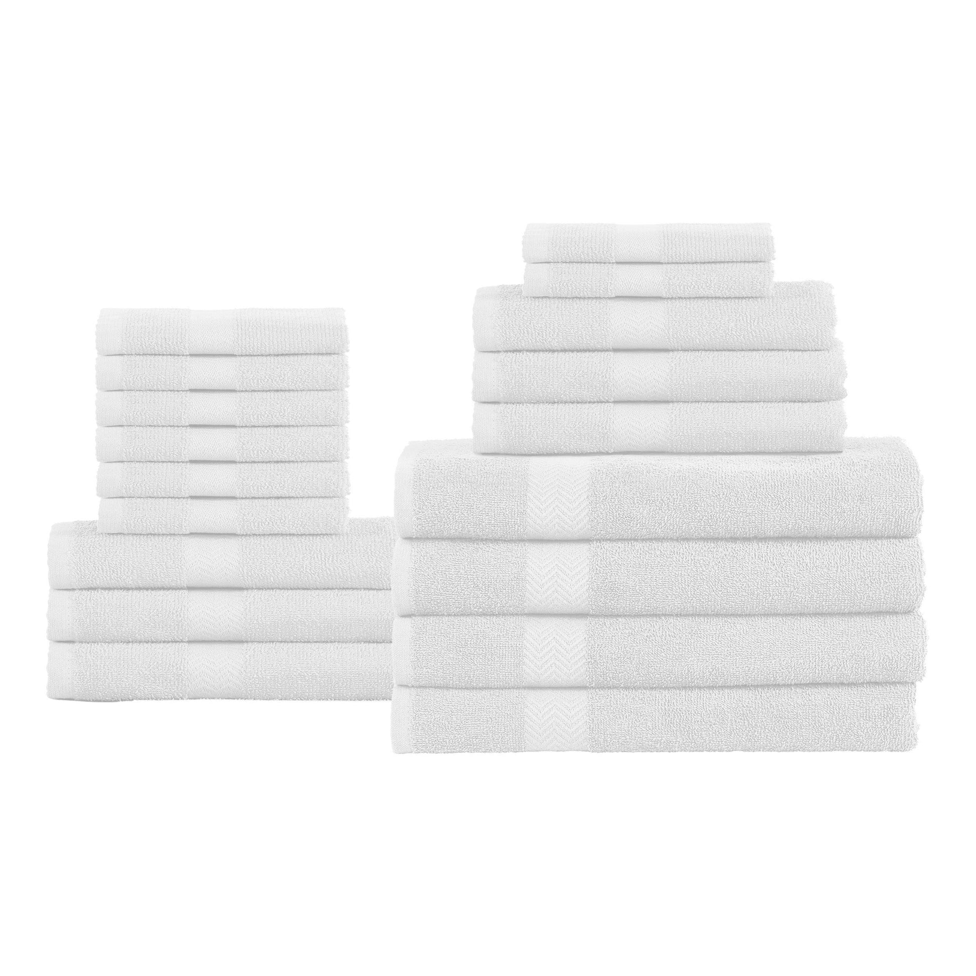 Eco-Friendly Cotton 18-Piece Towel Set, by Superior FredCo