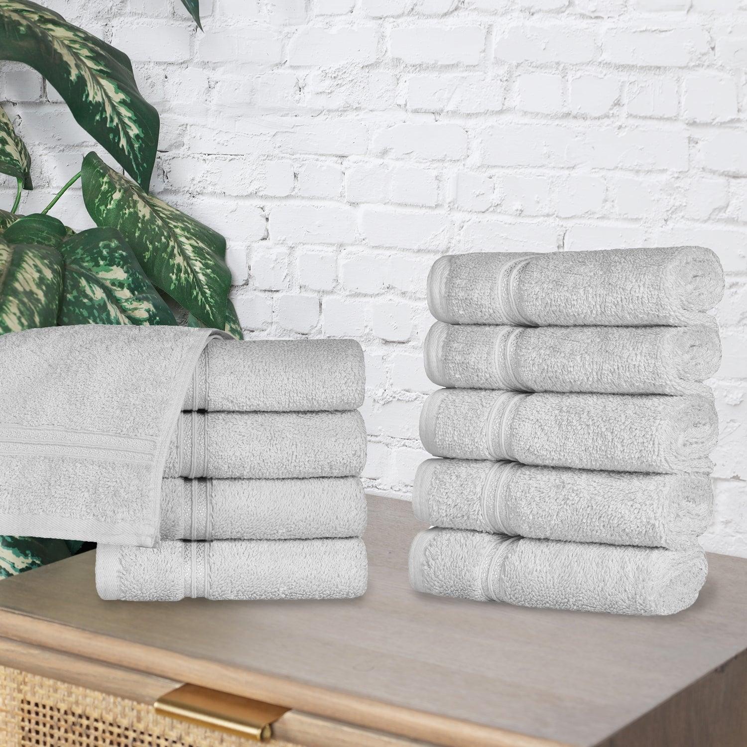 Egyptian Cotton 600 GSM, 10-Piece Face Towel Set FredCo