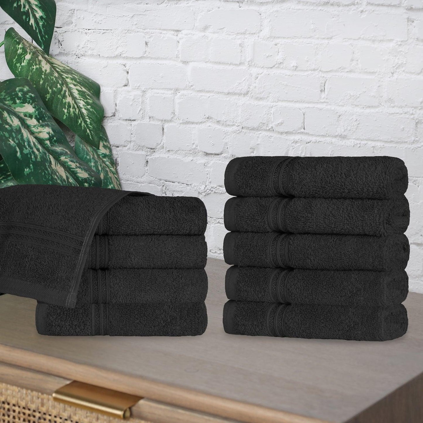 Egyptian Cotton 600 GSM, 10-Piece Face Towel Set FredCo