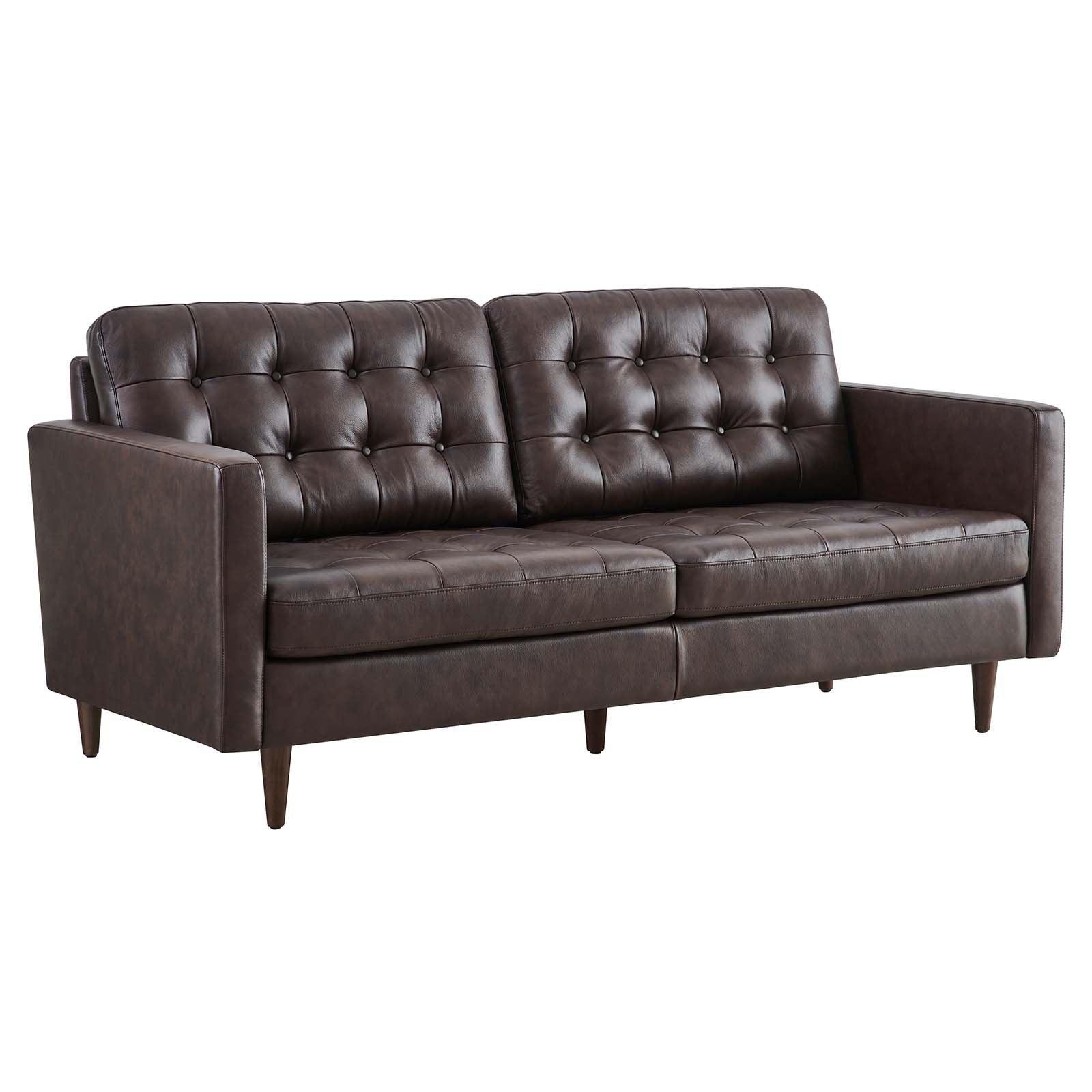 Exalt Tufted Vegan Leather Sofa, EEI-6099 FredCo