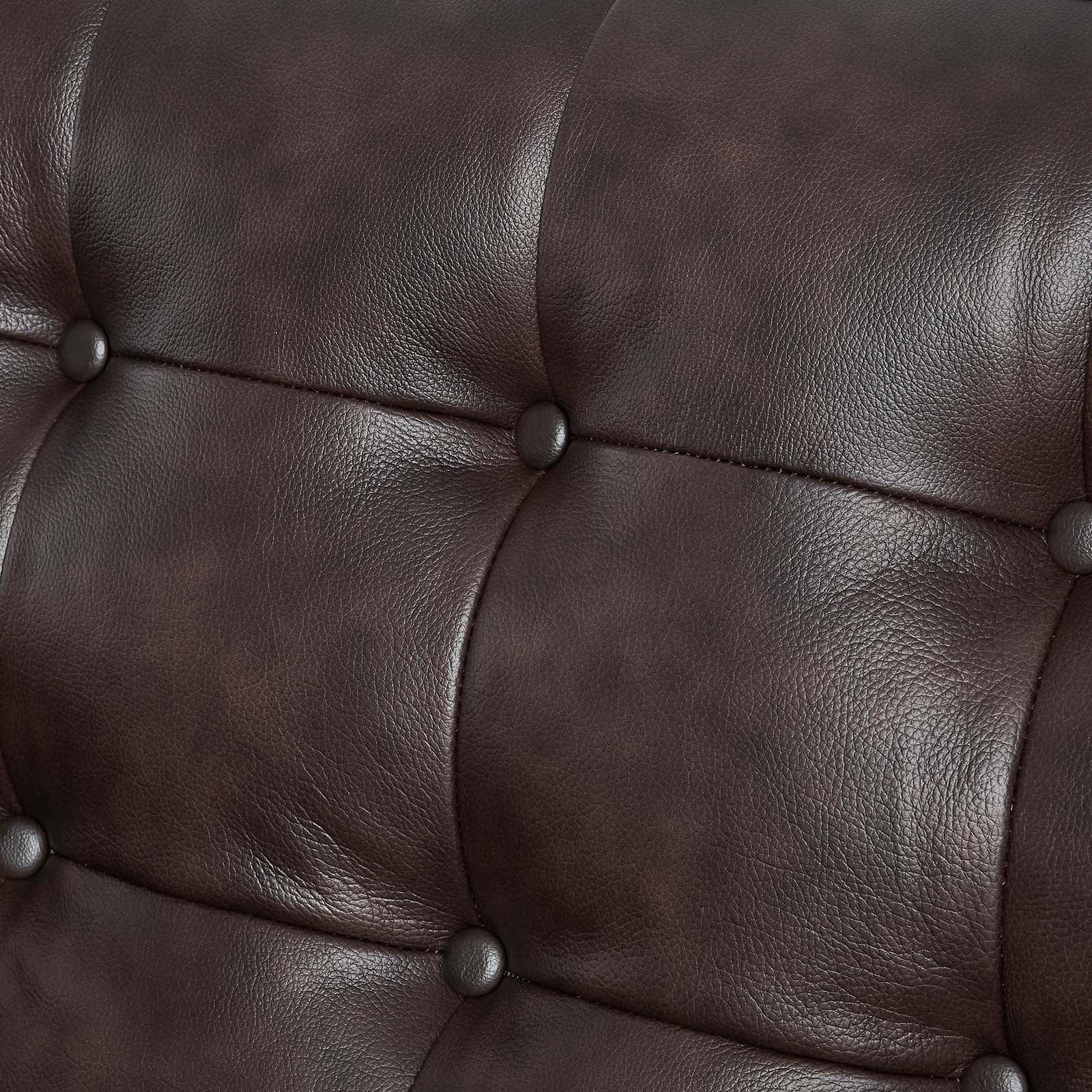 Exalt Tufted Vegan Leather Sofa, EEI-6099 FredCo