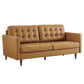 Exalt Tufted Vegan Leather Sofa, EEI-6099 FredCo