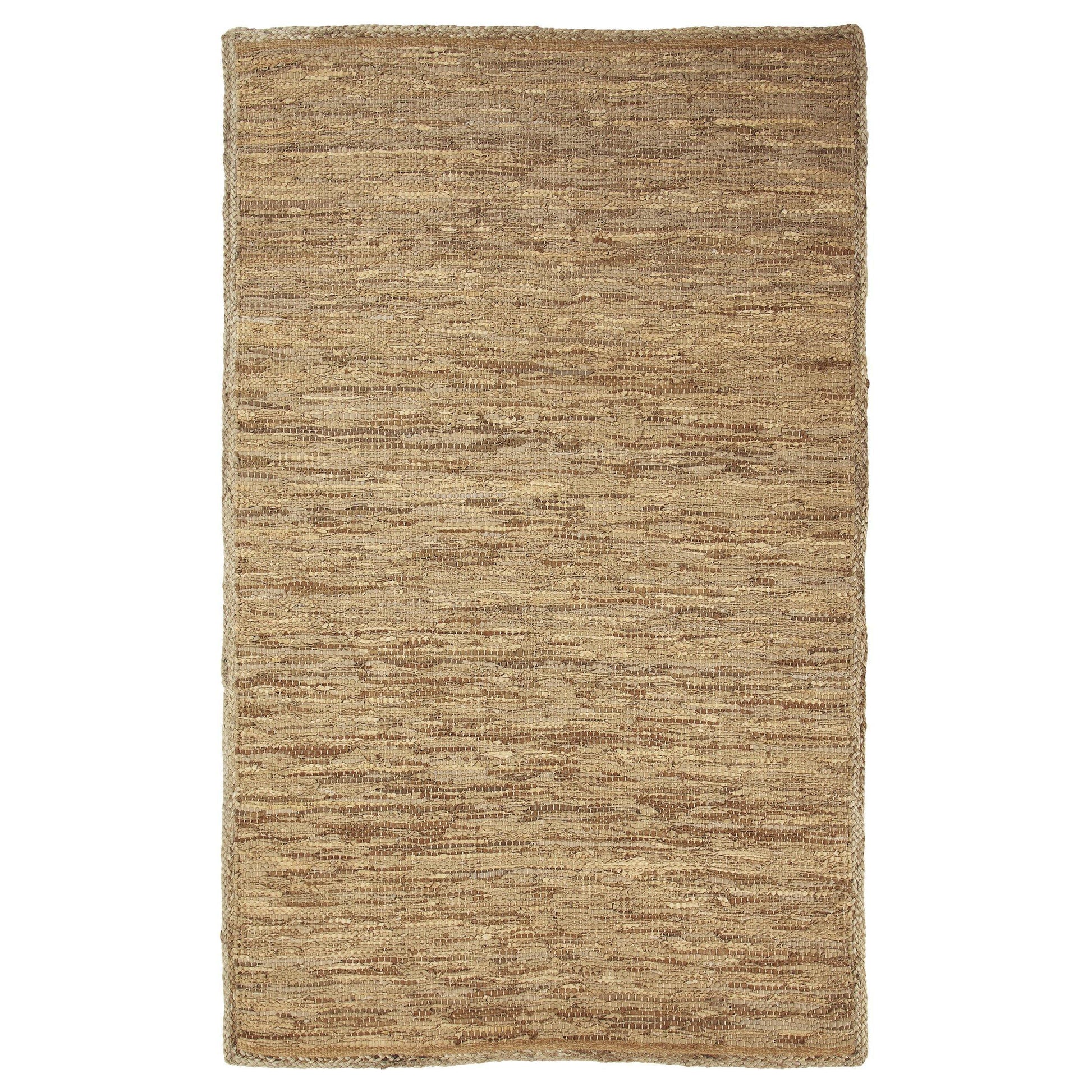 Kerani Modern Bohemian Hand-Woven Leather Rug FredCo