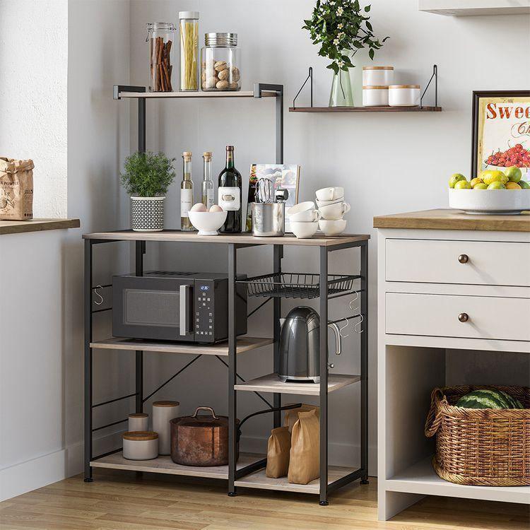 Kitchen Shelf with Wire Basket FredCo