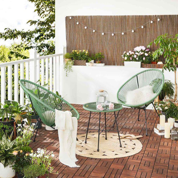 Light Green 3 Piece Outdoor Acapulco Chair