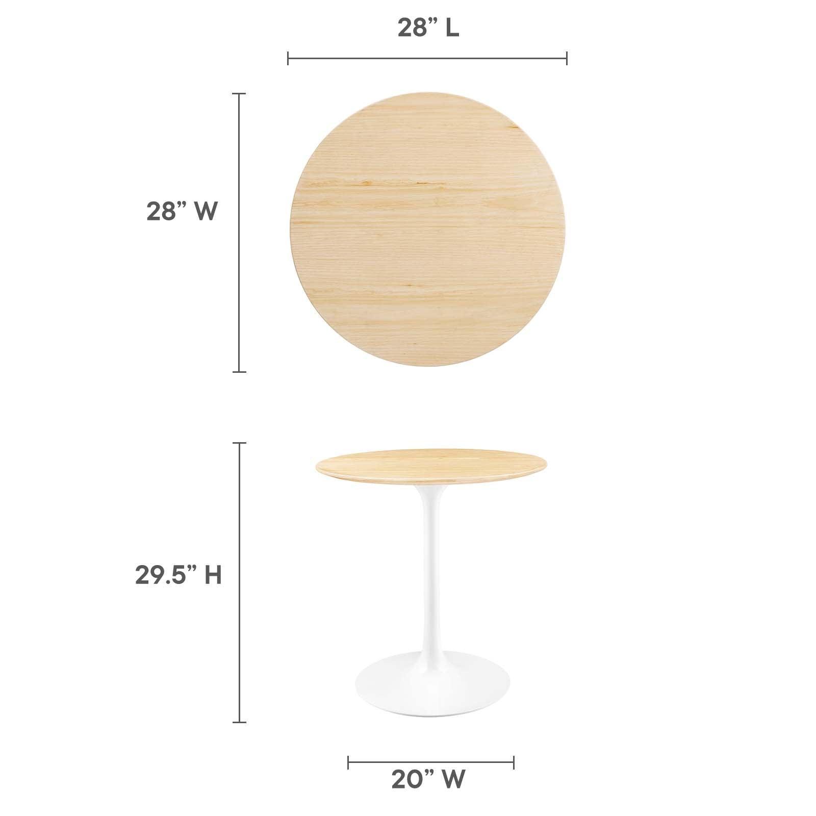 Lippa 28" Round Wood Dining Table, EEI-5156 FredCo