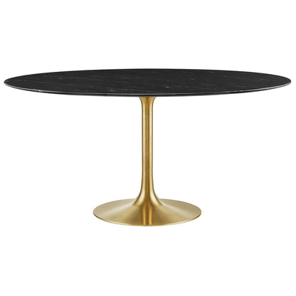 Lippa 60" Round Artificial Marble Dining Table, EEI-5241 FredCo