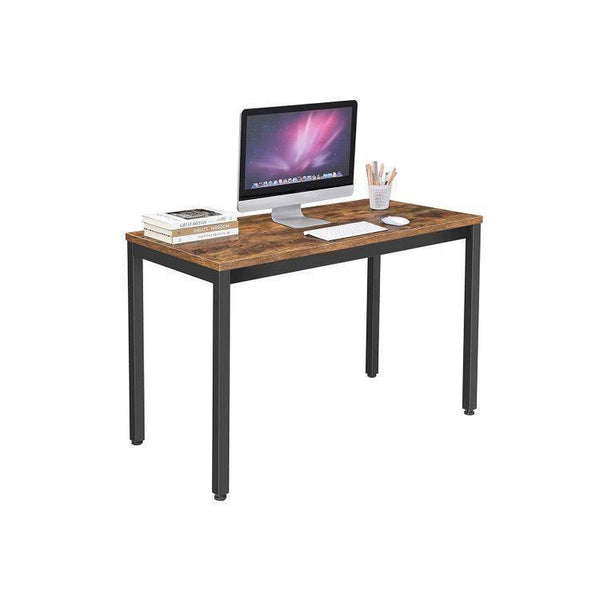 Metal Frame Computer Desk 47.2L Rustic Brown | FredCo