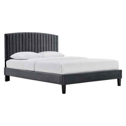 Modway Alessi Performance Velvet Twin Platform Bed FredCo