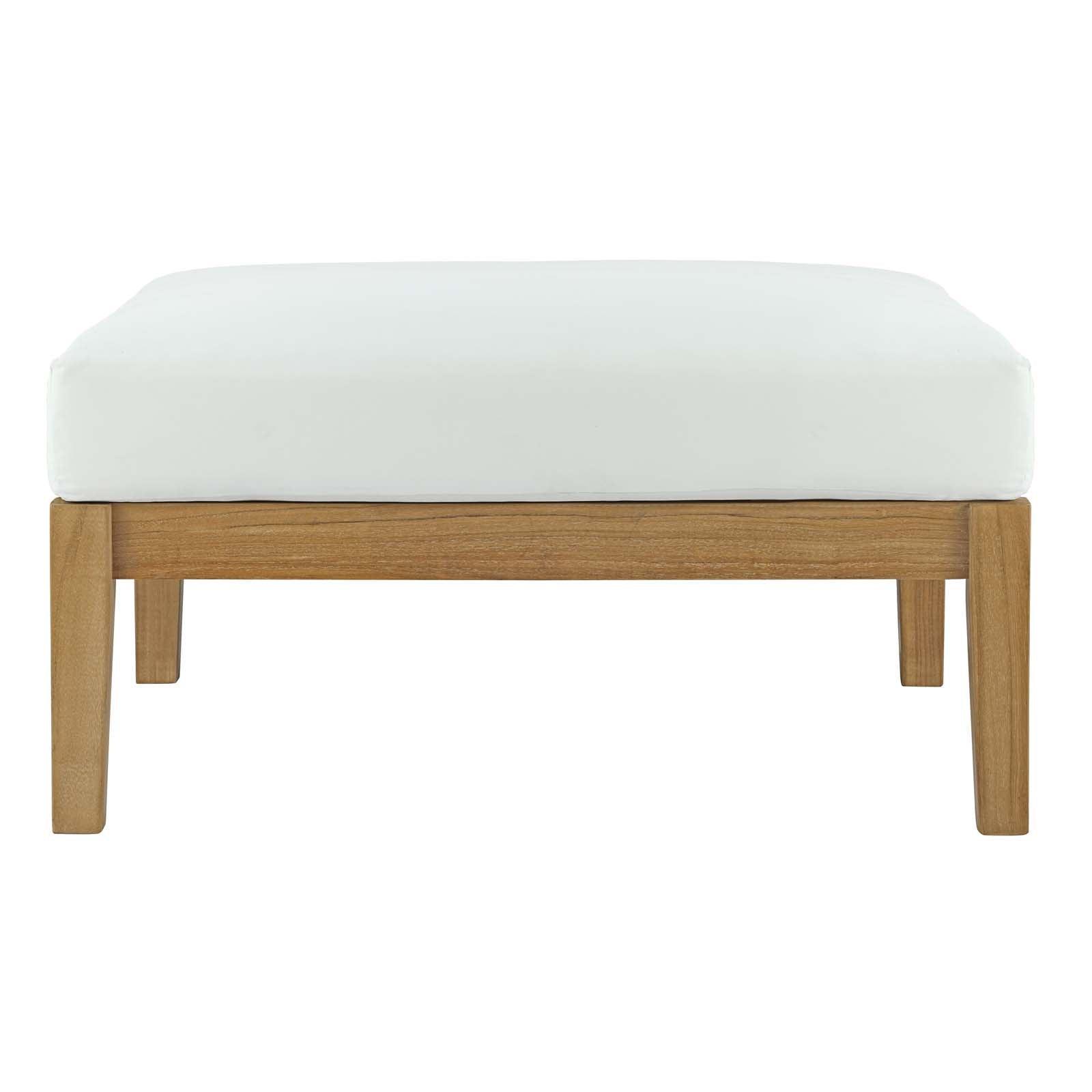 Modway Bayport Outdoor Patio Teak Ottoman FredCo