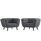 Modway Bestow 2 Piece Upholstered Fabric Armchair Set FredCo