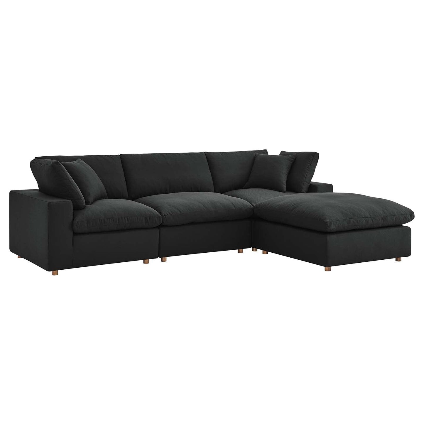 Modway Commix Down Filled Overstuffed 4 Piece Sectional Sofa Set, EEI-3356 FredCo