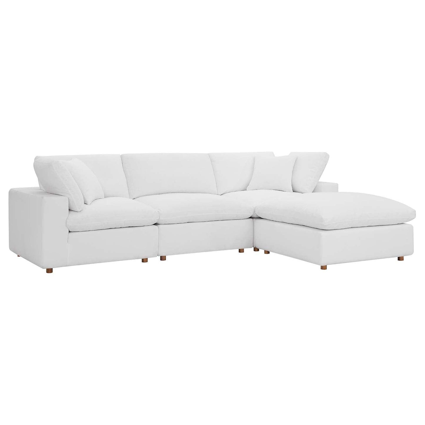 Modway Commix Down Filled Overstuffed 4 Piece Sectional Sofa Set, EEI-3356 FredCo