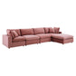 Modway Commix Down Filled Overstuffed Performance Velvet 5-Piece Sectional Sofa FredCo