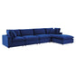 Modway Commix Down Filled Overstuffed Performance Velvet 5-Piece Sectional Sofa FredCo