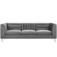 Modway Ingenuity Channel Tufted Performance Velvet Sofa FredCo