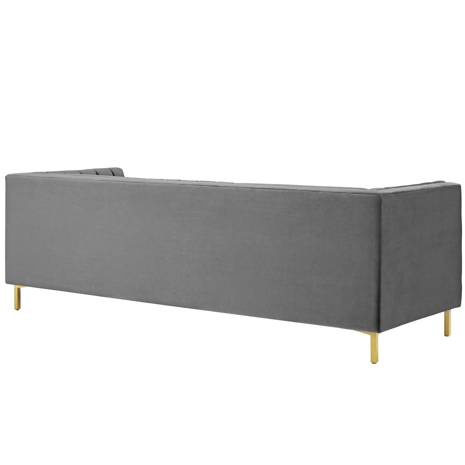 Modway Ingenuity Channel Tufted Performance Velvet Sofa FredCo