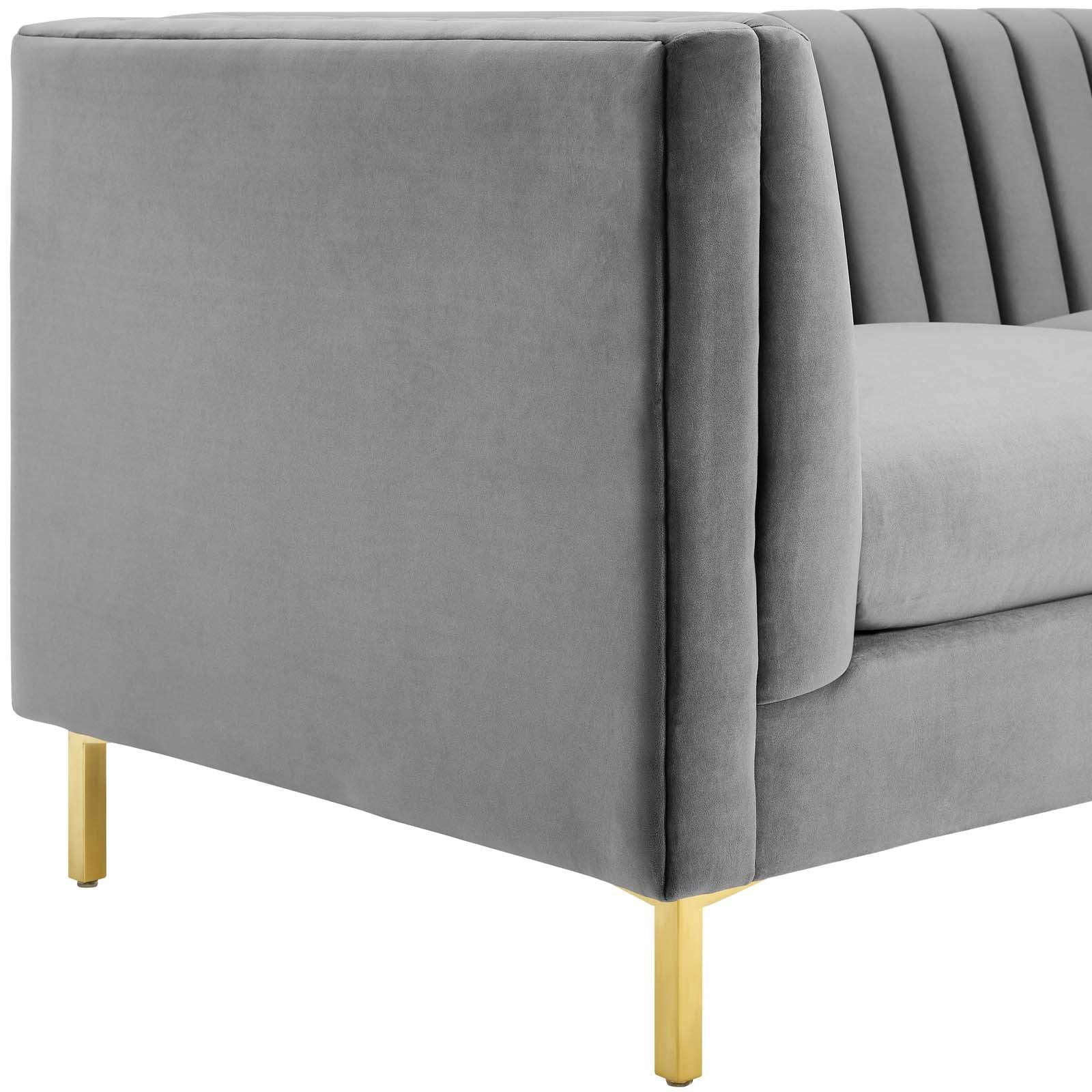 Modway Ingenuity Channel Tufted Performance Velvet Sofa FredCo