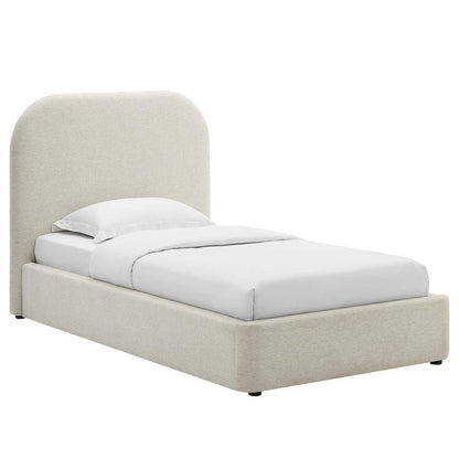 Modway Keynote Upholstered Fabric Curved Platform Bed FredCo