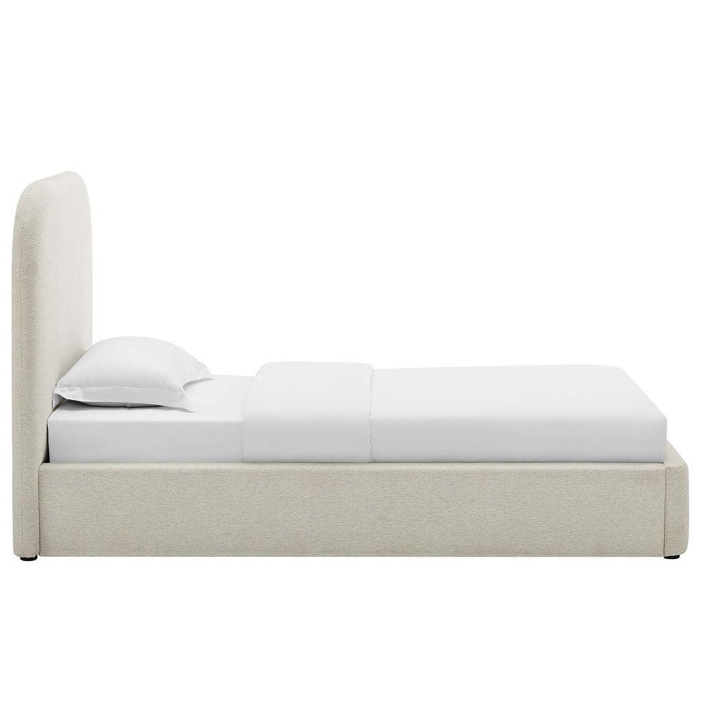 Modway Keynote Upholstered Fabric Curved Platform Bed FredCo