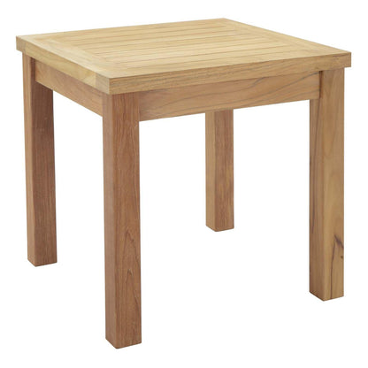 Modway Marina Outdoor Patio Teak Side Table FredCo