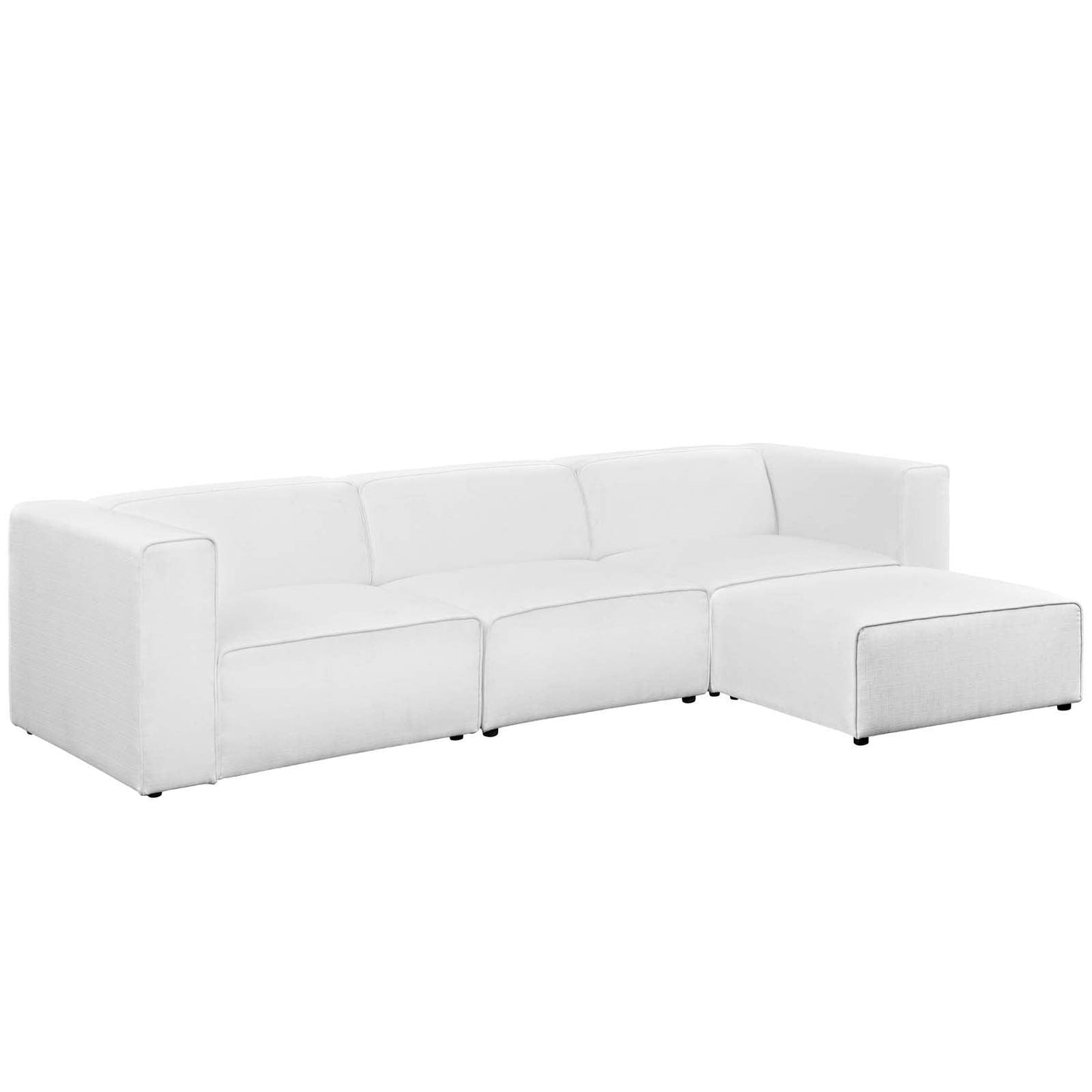 Modway Mingle 4 Piece Upholstered Fabric Sectional Sofa Set, EEI-2831 FredCo