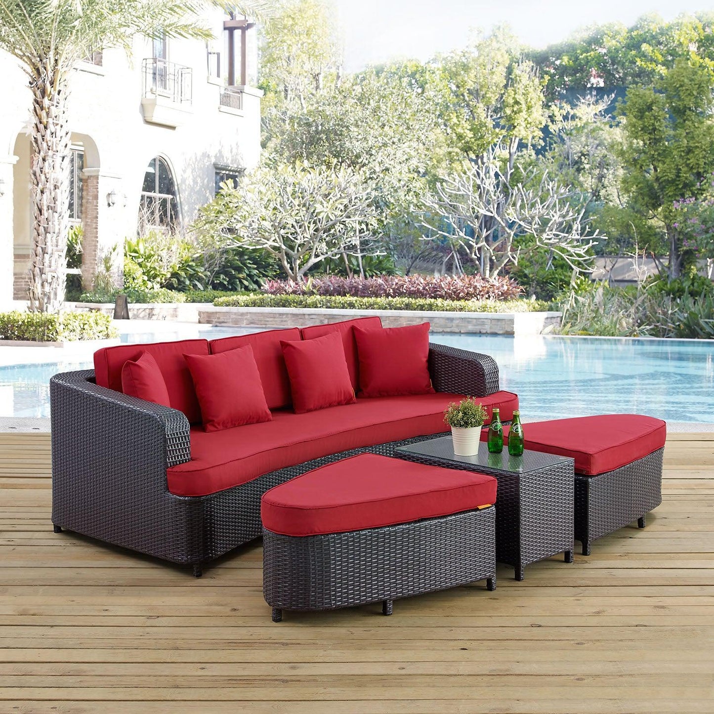 Modway Monterey 4 Piece Outdoor Patio Sofa Set FredCo