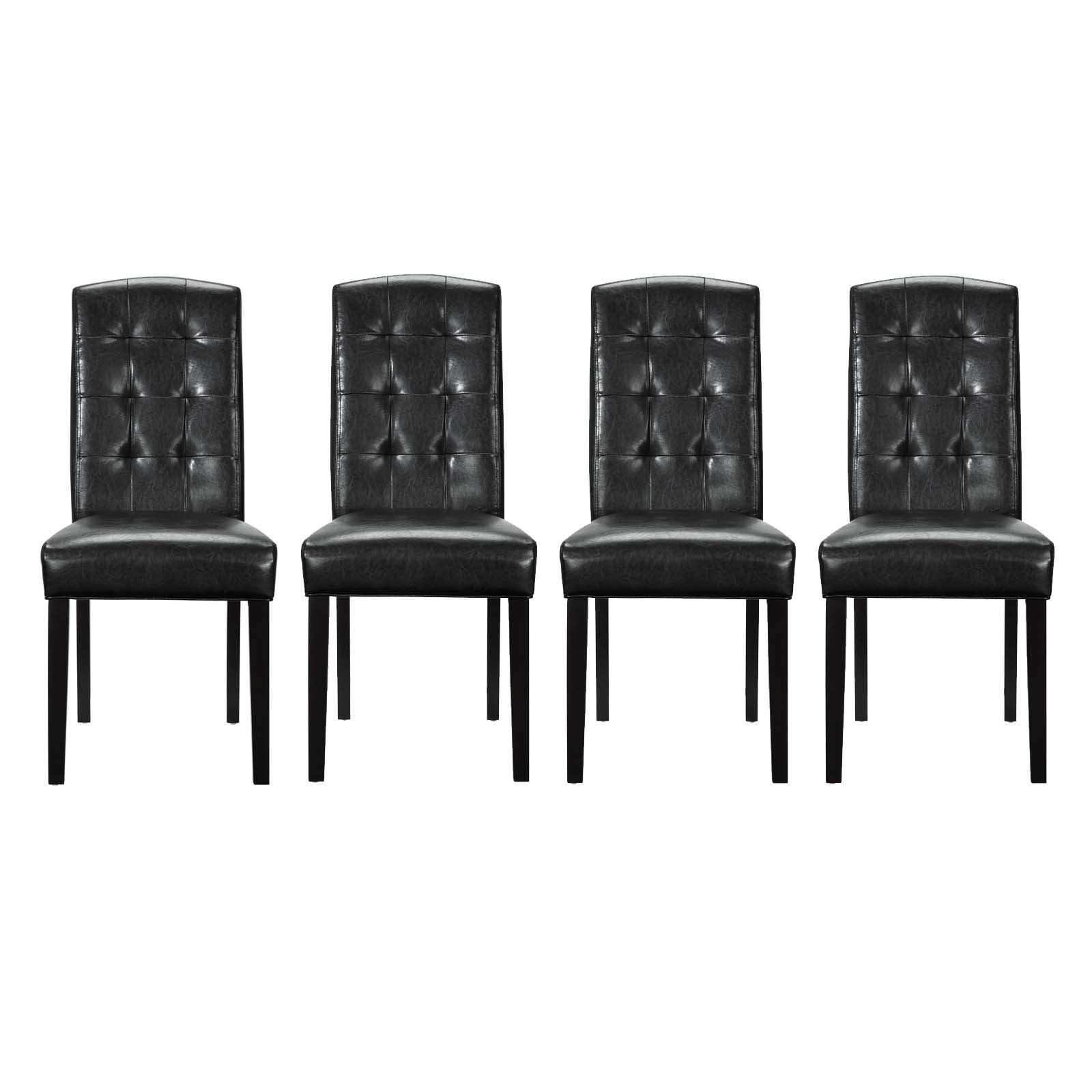 Modway Perdure Dining Chairs Vinyl Set of 4 FredCo