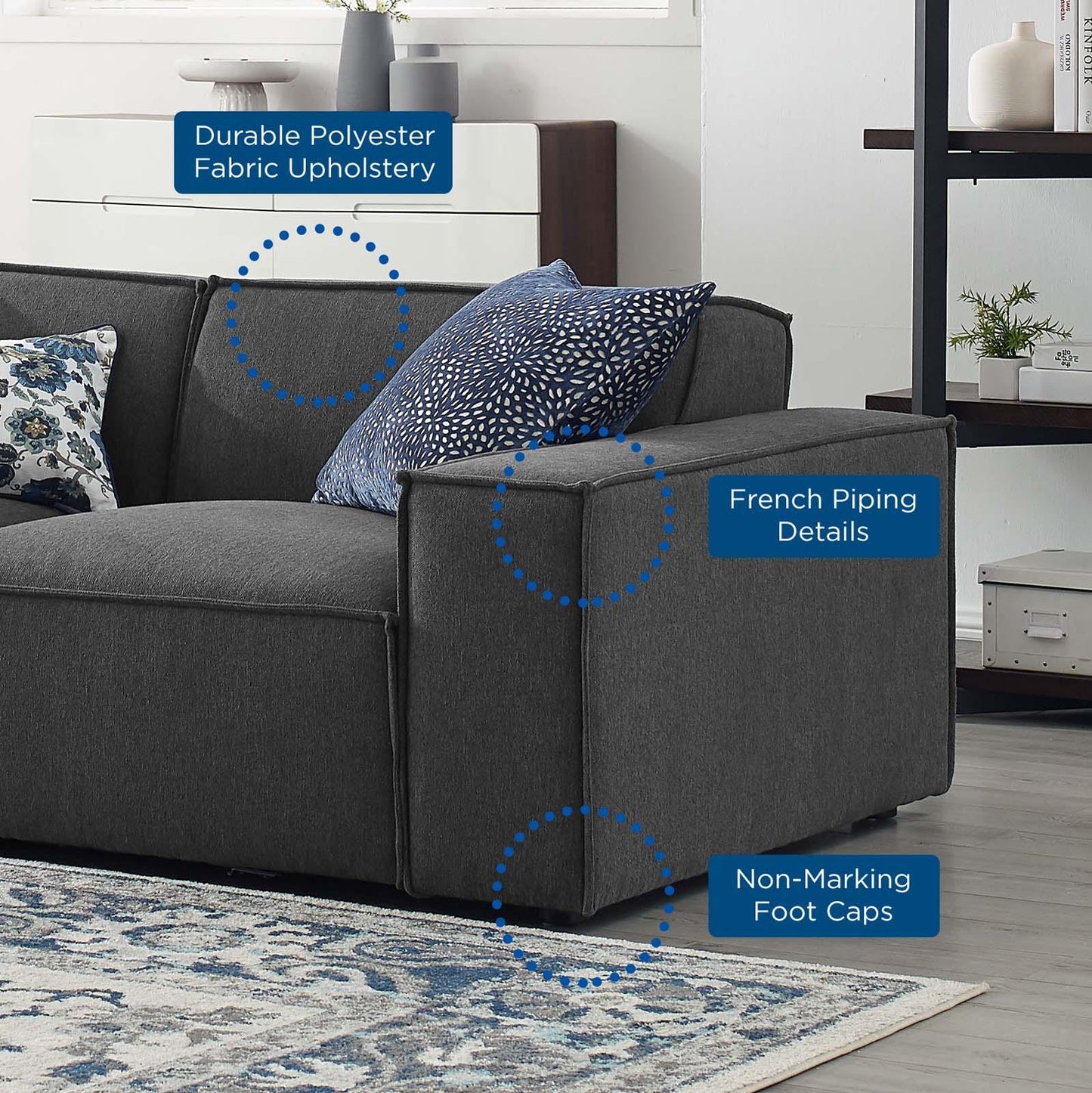 Modway Restore 6-Piece Sectional Sofa, EEI-4118 FredCo