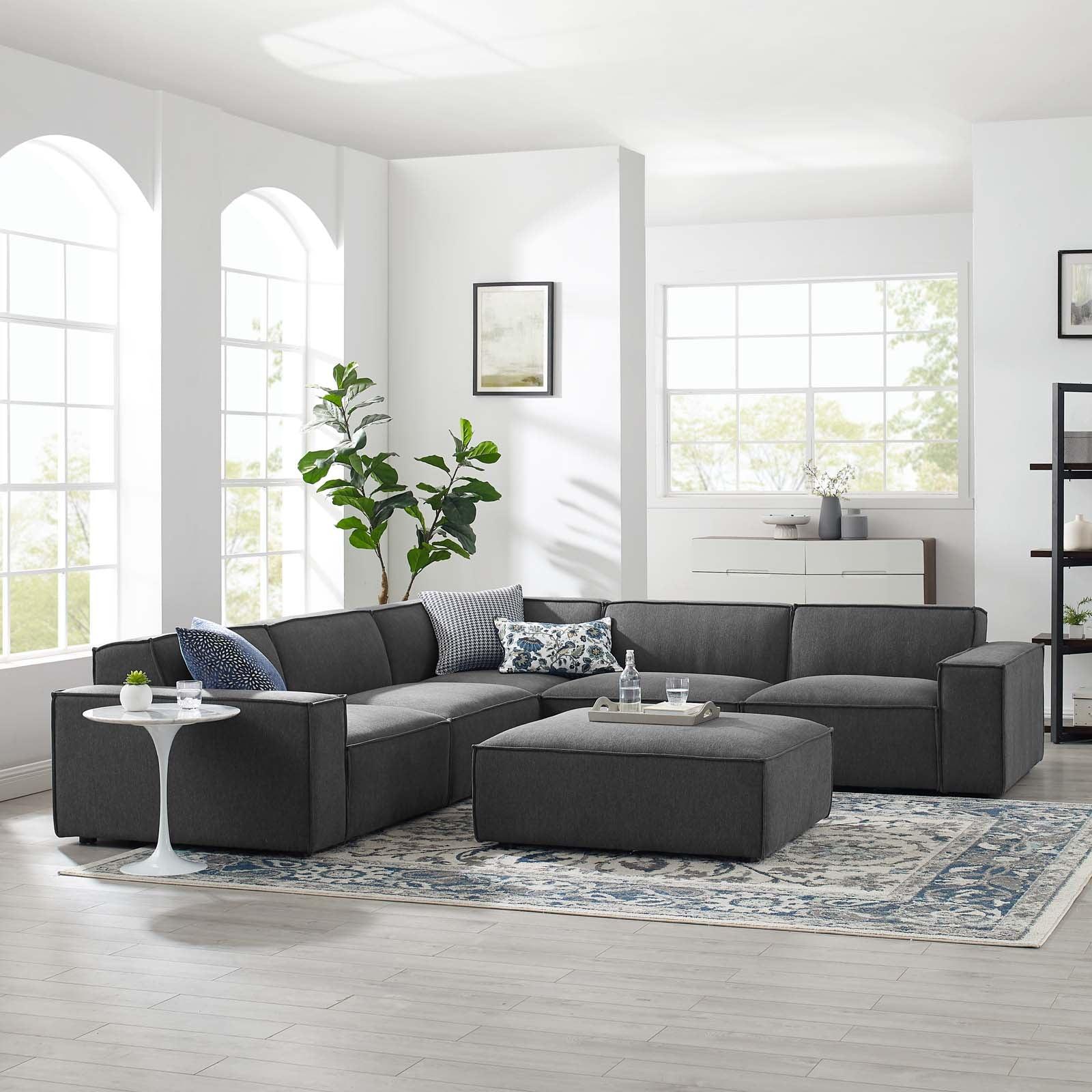 Modway Restore 6-Piece Sectional Sofa, EEI-4118 FredCo