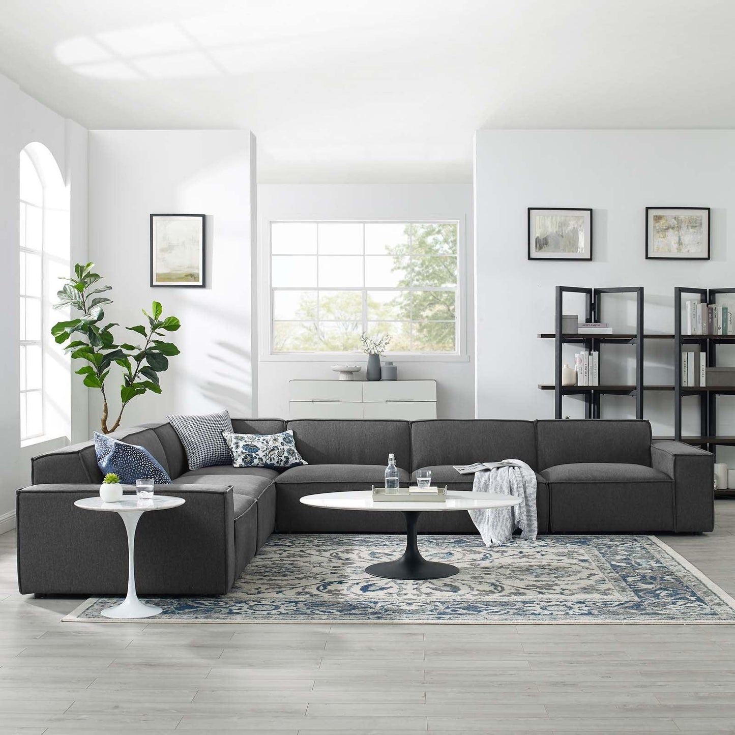 Modway Restore 6-Piece Sectional Sofa, EEI-4119 FredCo