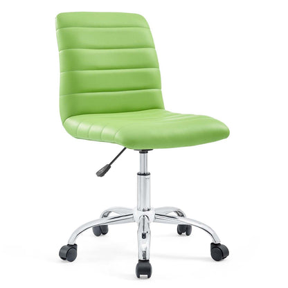 Modway Ripple Armless Mid Back Vinyl Office Chair FredCo