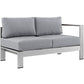 Modway Shore 5 Piece Outdoor Patio Aluminum Sectional Sofa Set, EEI-2564 FredCo