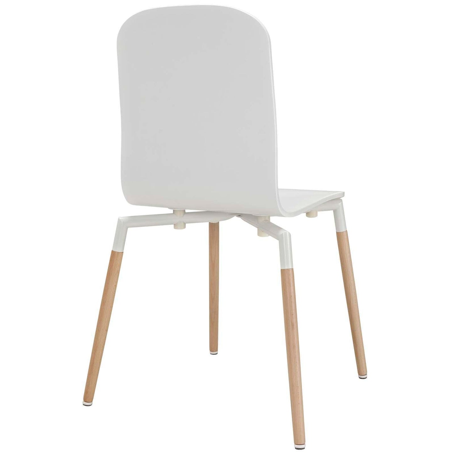 Modway Stack Dining Chairs and Table Wood Set of 5 FredCo