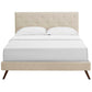 Modway Tarah Queen Fabric Platform Bed with Round Splayed Legs FredCo