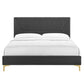 Modway Yasmine Channel Tufted Performance Velvet King Platform Bed FredCo